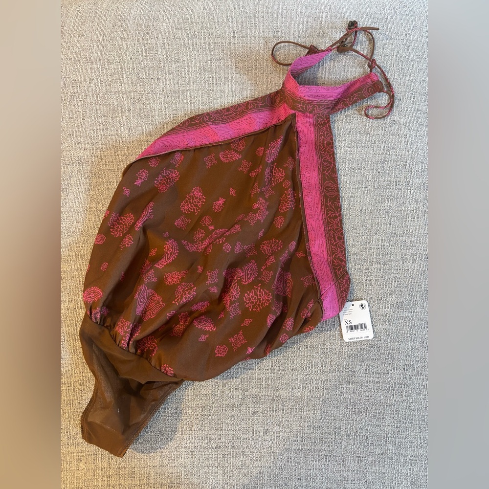 Free People Boho Halter Bodysuit NWT | Festival Y2K
